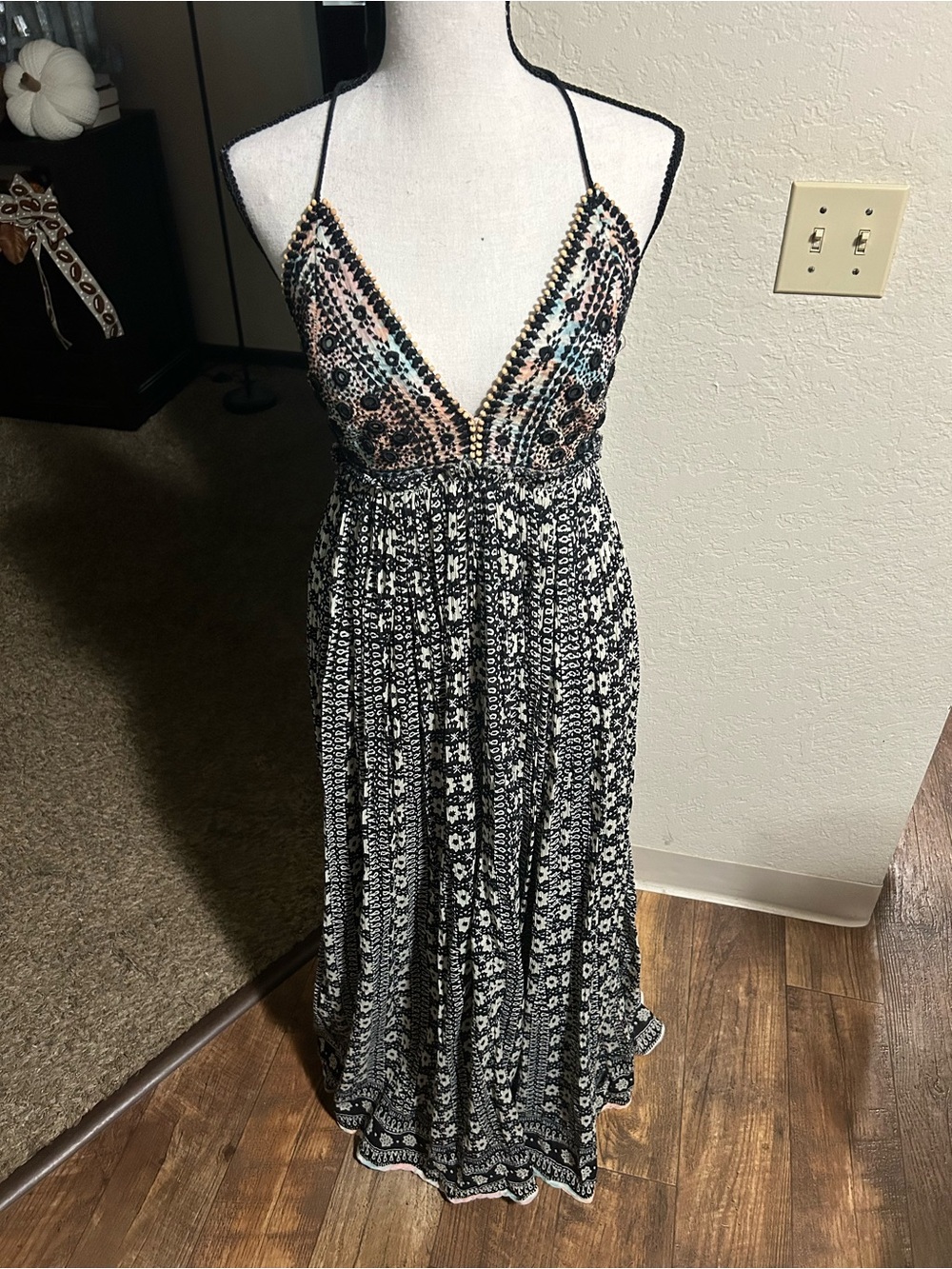 Free People Good Vibes Embellished Maxi Dress